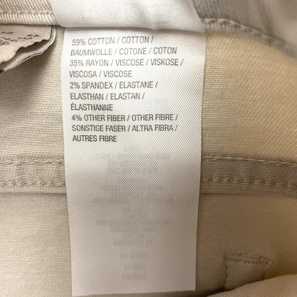 LOGO by Lori Goldstein Tan Boyfriend Jeans Straight Leg Patch Pockets size 6P - Picture 9 of 10